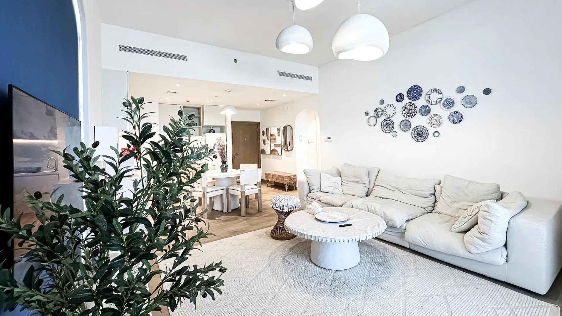 Apartamento Trophy - Mykonos-Inspired La Mer Suite Dubái